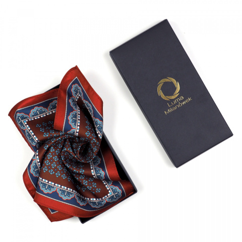 PM-093 Poszetka z Mikrofibry w Klasyczny Wzór