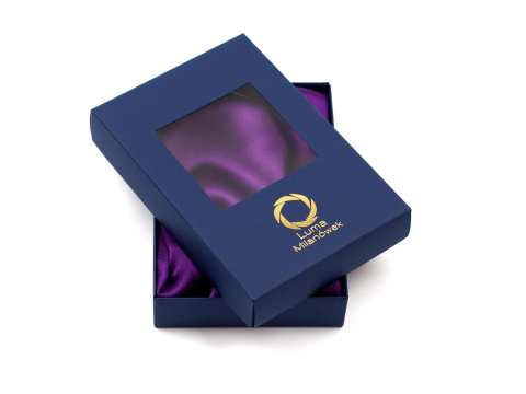 Śliwkowa Jedwabna Apaszka Satynowa, 70x70cm AS7-031