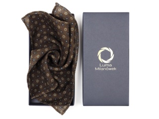PW-008 Woolen Pocket Square with a pattern