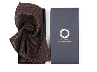 PW-009 Woolen Pocket Square with a pattern