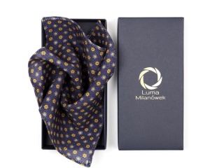 PW-010 Woolen Pocket Square with a pattern