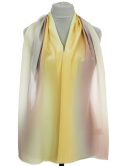 SZC-053 Multicolored silk scarf, hand shaded, 170x45cm