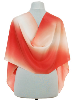 SZC-056 Multicolored silk scarf, hand shaded, 160x40cm