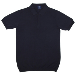 B6 Navy blue cotton polo shirt.