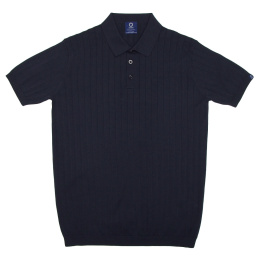 B7 Navy blue cotton polo shirt.