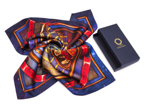 Apaszka jedwabna Mikołaj Kopernik 68x68 cm MK-01