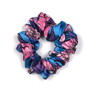 Gruba gumka do koka scrunchie Kwiecista Laguna