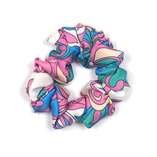 Gruba gumka do koka scrunchie Różowe Nastawienie