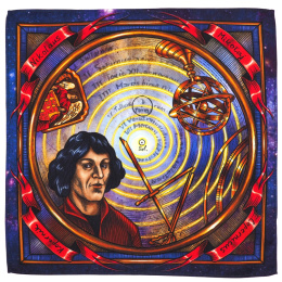Seide Einstecktuch Nikolaus Kopernikus- 30x30cm