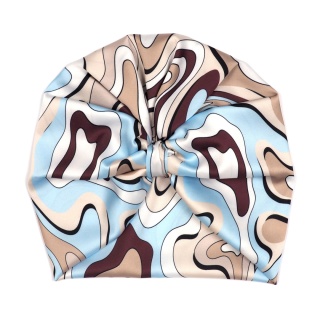 Beige abstract turban