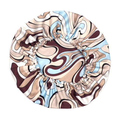 Czepek do spania Beżowa Abstrakcja