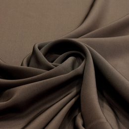 Dark Brown Crepe Silk Scarf, 55x55cm