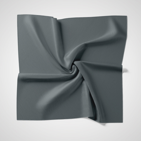 Graphite Crepe Silk Scarf, 90x90cm