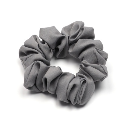 Scrunchie bun elastic thick crinkle grey