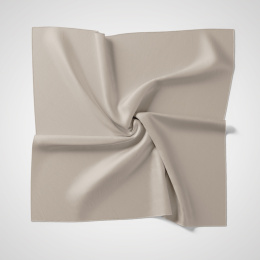 Stone Gray Crepe Silk Scarf, 55x55cm