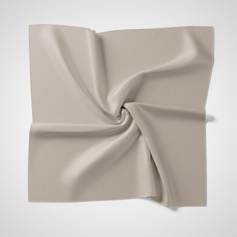 AJK-535 Stone & Grey Silk Crepe Scarf, 55x55cm