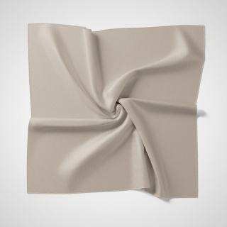 Stone Gray Crepe Silk Scarf, 90x90cm AJK-935
