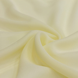 Single Color Cream Silk Scarf - Georgette, 200x65cm