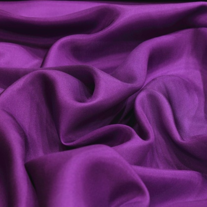 Fioletowy jedwabny szal habotai 200x65 cm SZH-011