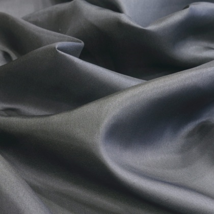 Grafitowy jedwabny szal habotai 200x65 cm SZH-014