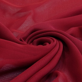 Burgundy silk georgette scarf 200x65 cm SZZ-004
