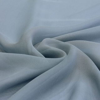 Blue Gray silk georgette scarf 200x65 cm SZZ-341