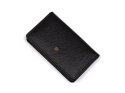 Leather business card holder with amber