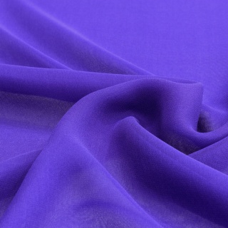 Kobaltowy jedwabny szal żorżeta 200x65 cm SZZ-440