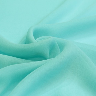 Niebiesko-turkusowy jedwabny szal żorżeta 200x65 cm SZZ-441