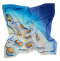 AM-177 Hand-painted silk scarf, 90x90cm