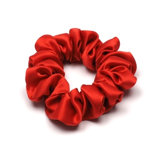 Jedwabna gumka do włosów scrunchie mandarynkowa JGS-007
