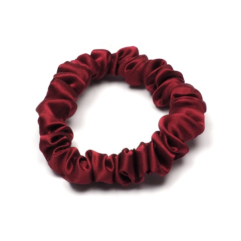 Satin scrunchie scrunchie slim burgundy