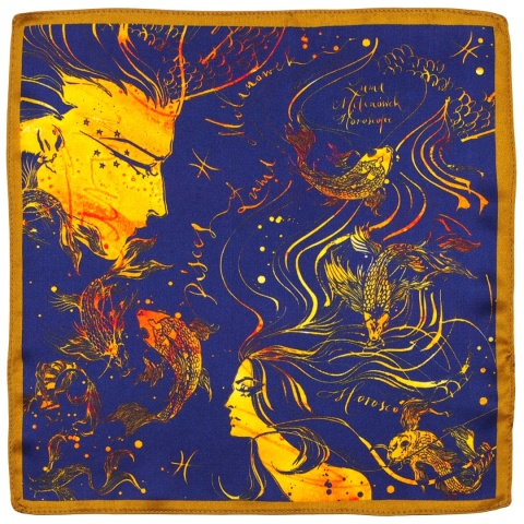 PJ-306 Silk Pocket Square With Patterns 30x30 cm