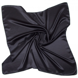Black silk pocket square 30x30 cm