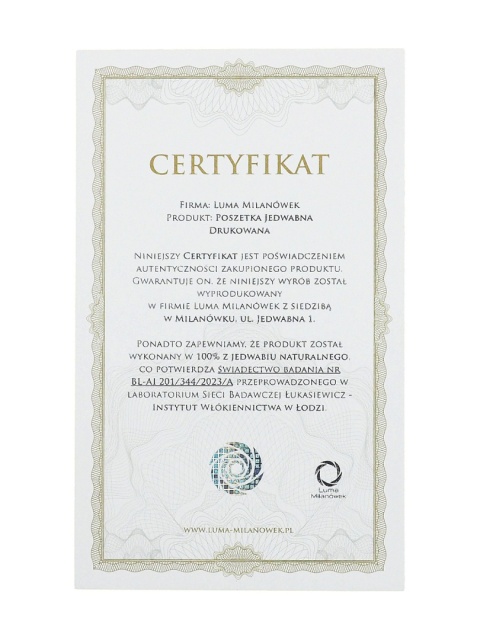 OUTLET PJ-237 Jedwabna Poszetka, w Kaczki 30x30 cm