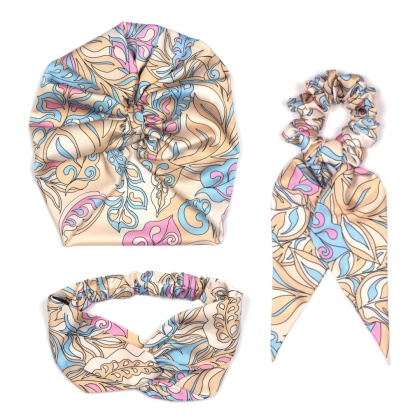 Akcesoria do włosów w zestawie – Pastelowy beż ZPN-06