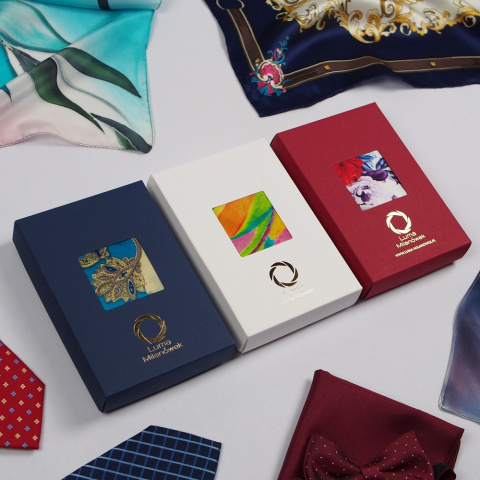 Ecru Crepe Silk Scarf, 180x45cm