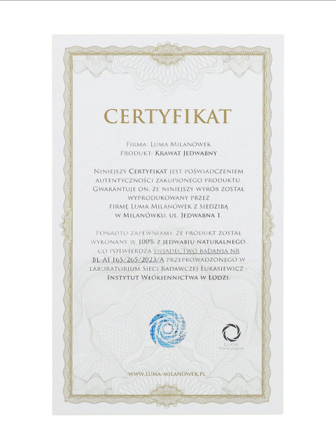 Elegancki jedwabny krawat żakardowy w paski