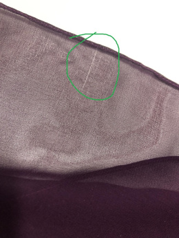 Plum Uni-Color Silk Scarf - Georgette, 200x65cm