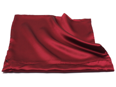 Jedwabna poszewka na poduszkę z satyny bordowa 40x40 cm jasiek