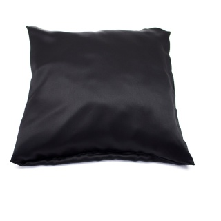 Jedwabna poszewka na poduszkę z satyny czarna 40x40 cm jasiek