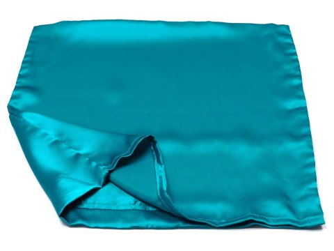 Jedwabna poszewka na poduszkę z satyny turkusowa 50x60 cm