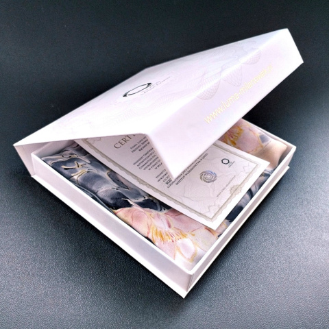 AM-425 Green Hand Painted Silk Scarf, 90x90cm