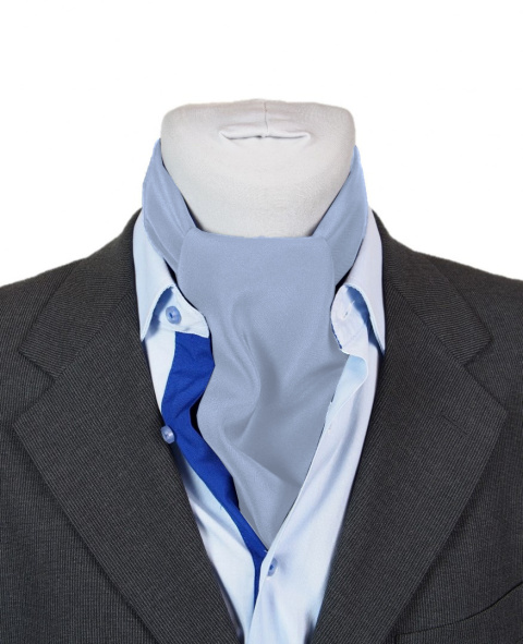 Men's silk neckscarf grey-blue, 67x67cm