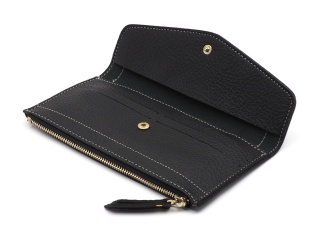 Portfel damski mała torebka kopertówka czarna
