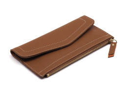 Women's wallet small brown clutch bag