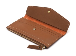 Women's wallet small brown clutch bag