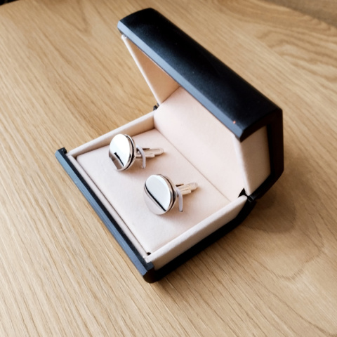 Oryginalne spinki do mankietów okrągłe