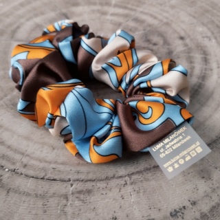Gruba gumka do koka scrunchie Egzotyczna Łąka