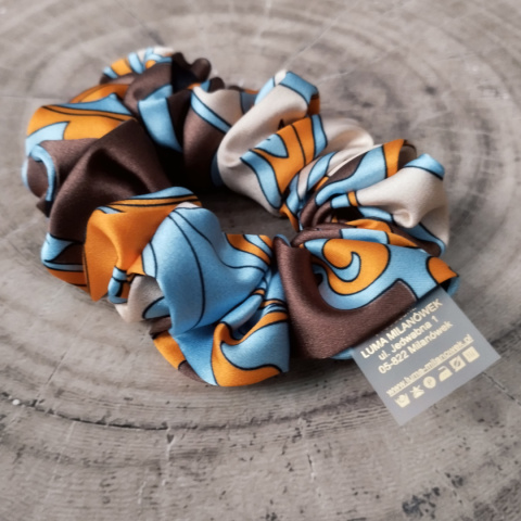 Gruba gumka do koka scrunchie Egzotyczna Łąka